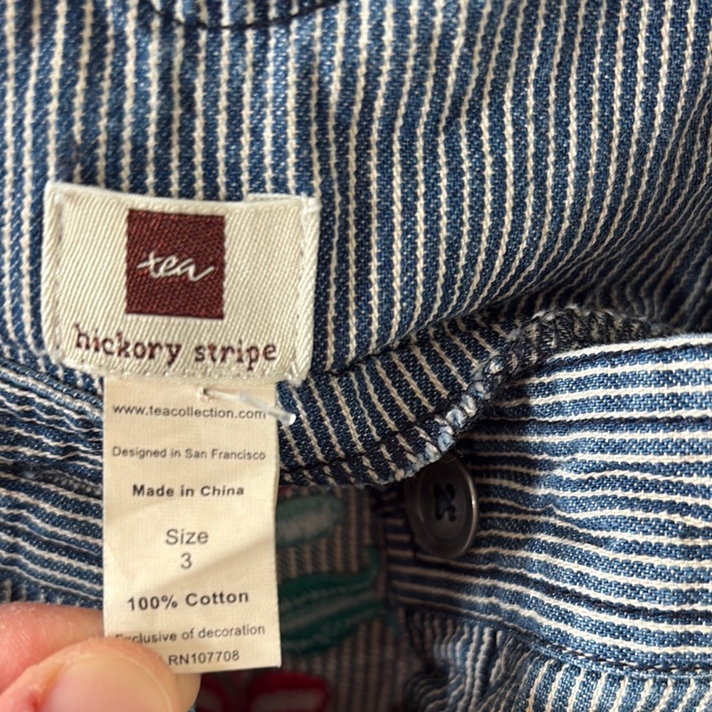 Tea Hickory Stripe Floral Dress - Picture 5 of 5